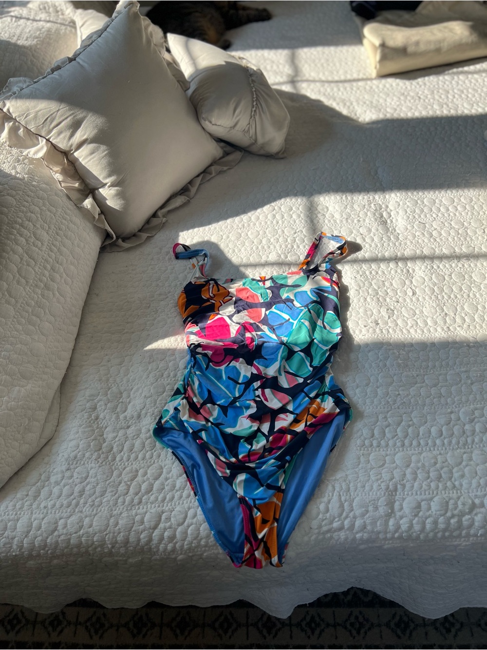 Nautica One-Piece Swimsuit in Blue Multi Floral Print